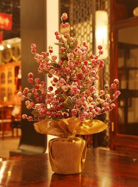 圣诞节装饰45CM60cm桌面迷你圣诞树商场酒店店铺柜台场景布置摆件