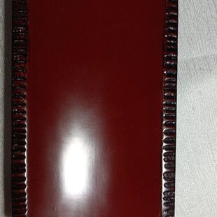 日进口漆器木胎大漆漆器料理盘茶巾茶则盘125mmx85mm