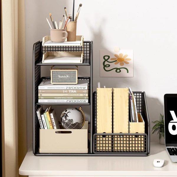 桌面书架桌上置物架简易家用办公室桌上收纳架学生宿舍书桌小书柜,收纳整理,书桌收纳置物架,淘宝优惠券,粉丝福利购,淘宝优惠卷