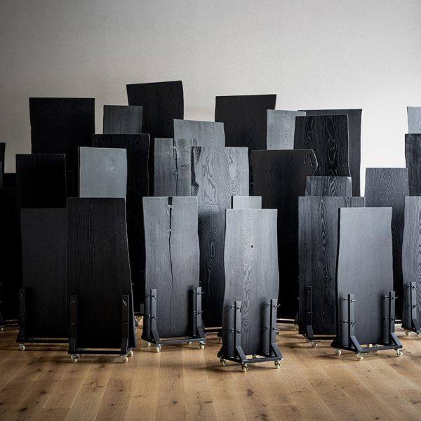 叁几 2号侘寂风碳化实木大板茶桌茶台整板双拼黑色餐桌自然边书桌,住宅家具,家用茶台/茶桌,淘宝优惠券,粉丝福利购,淘宝优惠卷