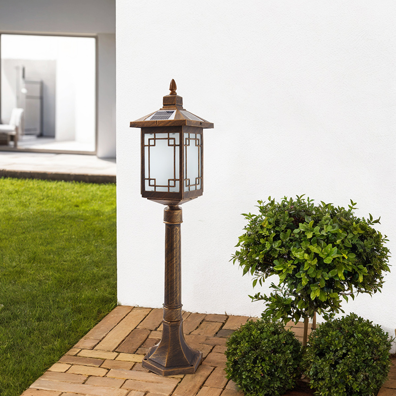 新中式太阳能户外草坪灯庭院灯防水别墅L花园地插草地室个景观灯