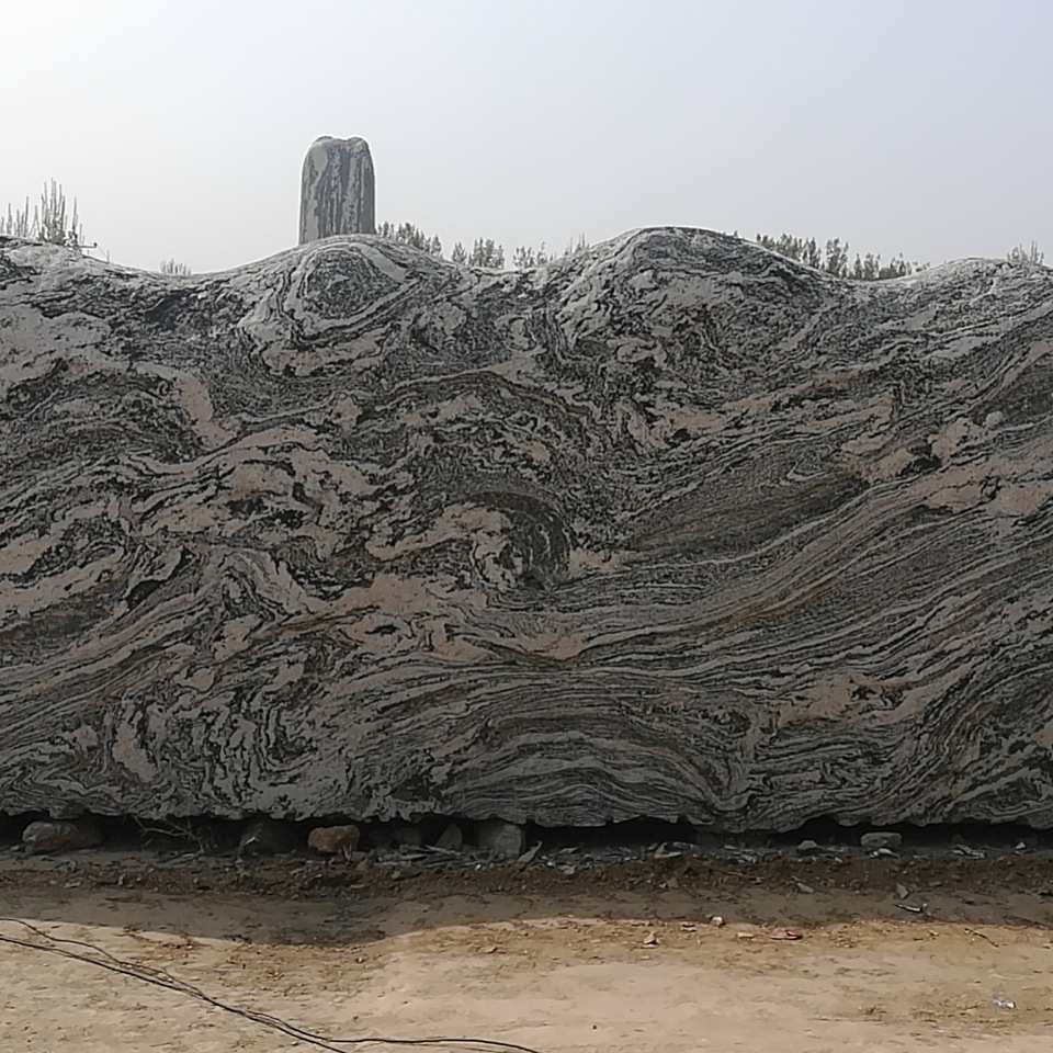 泰山石切片自然景观石 景观区造景石自然风景石摆件