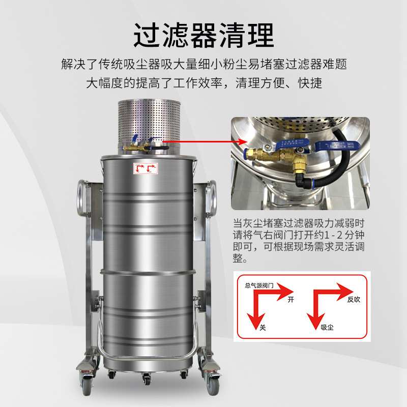 防爆吸尘器工业用100L/80L/60L/30L/15L厂房车间吸铁屑金属颗粒粉