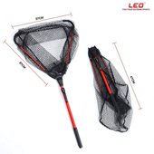 铝合金单节三角折叠抄网飞钓手抄网路亚抄网迷你短节筏钓抄网