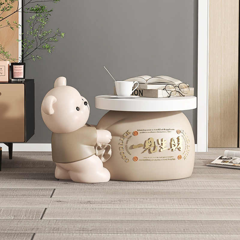 招财大熊客厅落地摆件电视柜家居饰品沙发茶几P床头柜开业乔迁礼