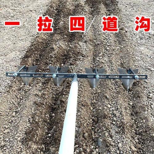 可调节开沟锄三角双钩起垄锄开沟小尖镐种菜搂沟尖锄头锰钢手拉锄