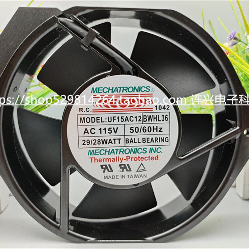 全新台湾 UF15AC12 BWHL36 172X150X38MM 115VAC高端机柜散热风扇