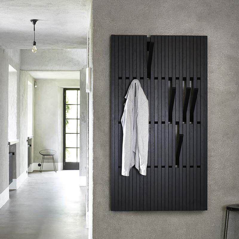 定制钢琴键挂衣架实木挂衣板入户挂钩墙上壁挂衣帽架黑色置物架