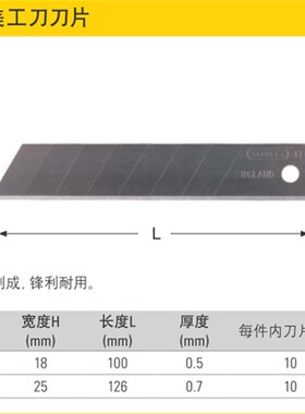 史丹利 QUICKPOINT美工刀刀片 11-301T-11C/11-325T-11C正品促销