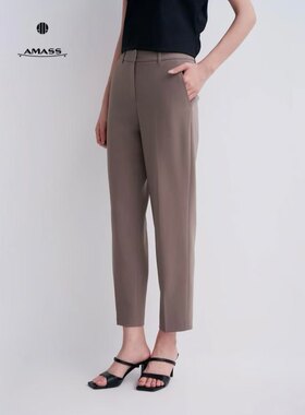 阿玛施简约轻职风九分西裤女
