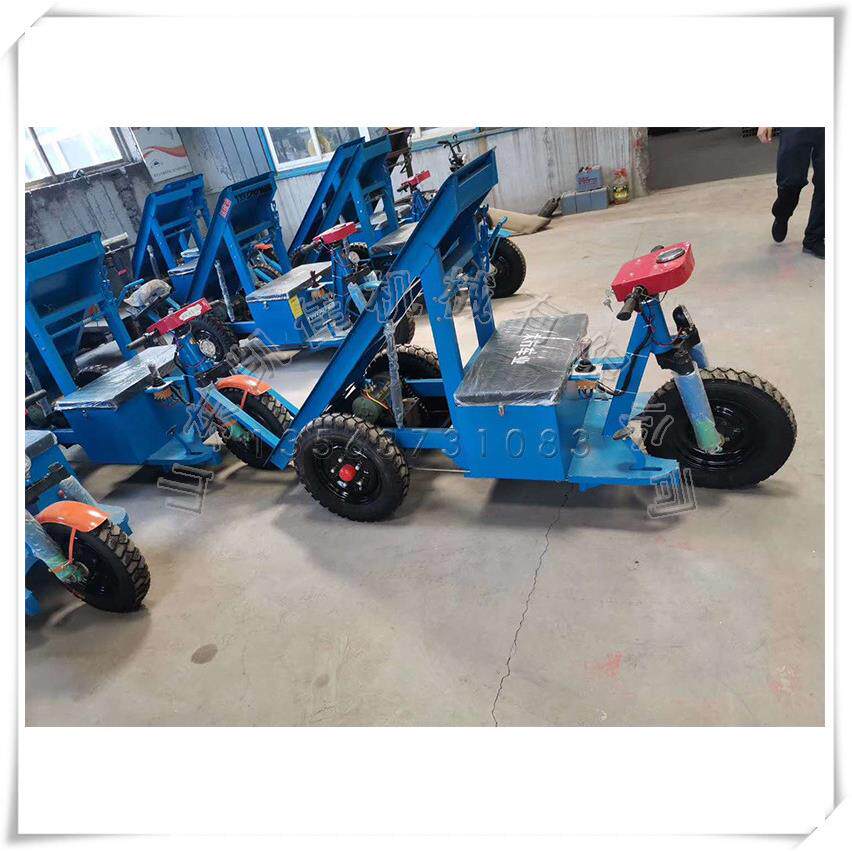 电动平板拉砖车手摇自卸运输车工地背砖车 拉砖翻斗车 三轮拉砖车