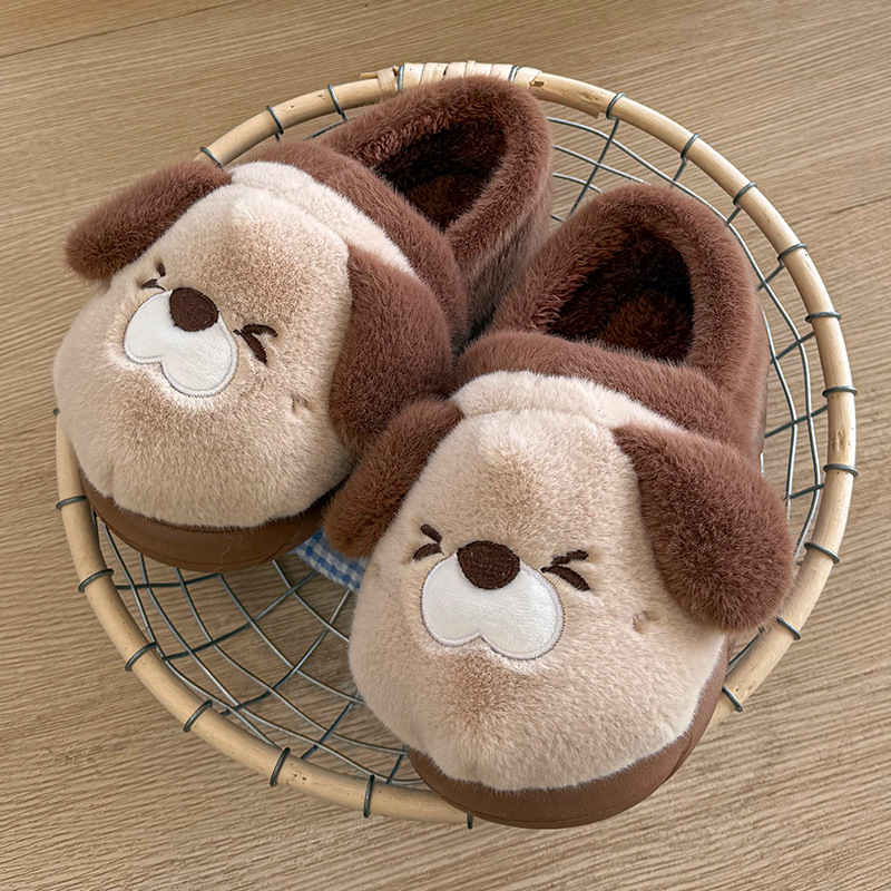 棉拖鞋女生2025新款秋冬季卡通可爱包跟加绒轻便保暖居家棉拖大童