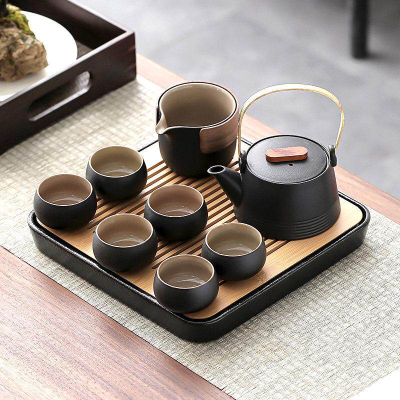 简约中式提梁壶功夫茶具陶瓷干泡茶盘高档轻奢家用小套装2025新款