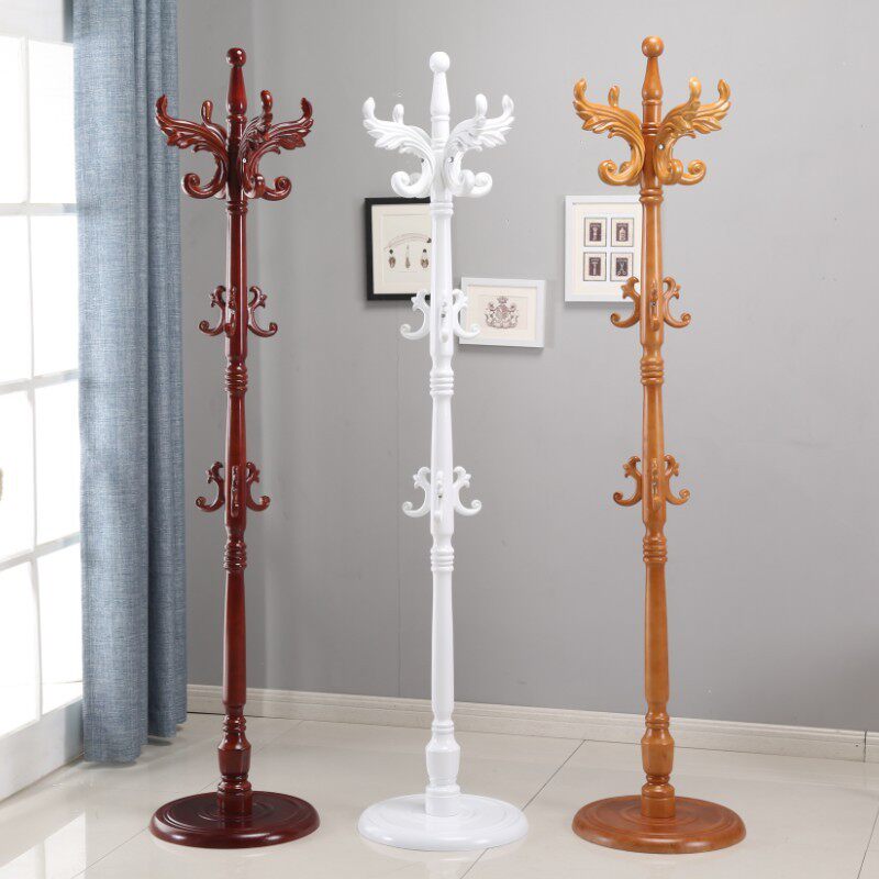 衣帽架落地实木衣架玄关挂衣架欧式卧室挂包架子挂衣服的架子