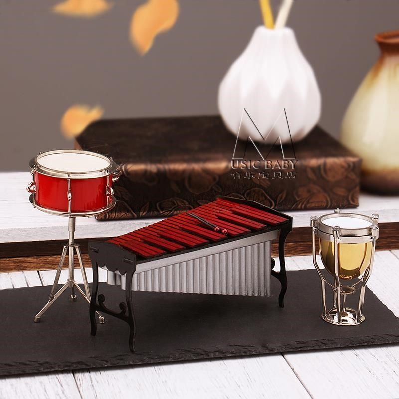 迷你架子鼓模型摆件手风琴乐谱架马林巴钢琴小军鼓手工指挥棒娃屋,家居饰品,装饰摆件,淘宝优惠券,粉丝福利购,淘宝优惠卷