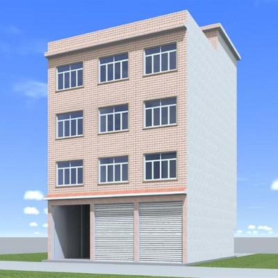 11x12 四层临街自建楼房设计街边门面房图建筑施工图水电图效果图