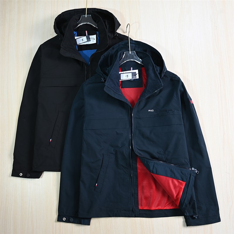 男装好货 252/17 美汤系 春季防泼水可隐藏收纳帽休闲夹克外套