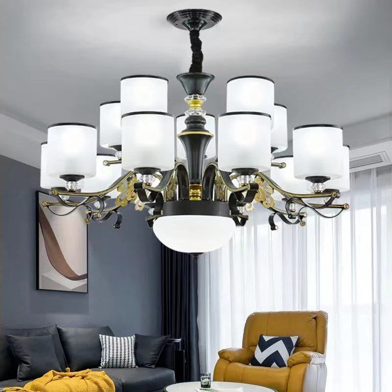 2023新款欧式客厅吊灯简约现代餐厅灯大气高档北欧套餐组合LED灯