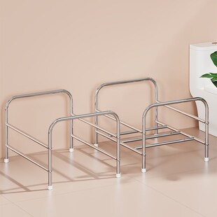 脸盆收纳架浴室落地脸盆脚盆置物架家用厕所不锈钢多功能收纳架子