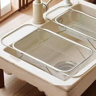 厨房水槽专用沥水篮可伸缩不锈钢洗菜盆洗碗碟槽沥水架滤水神器W