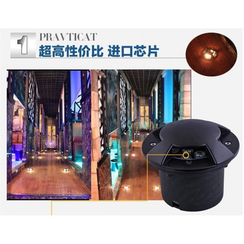 。地埋灯透光草坪灯庭院灯户外防水七彩嵌入式侧面发光地灯室