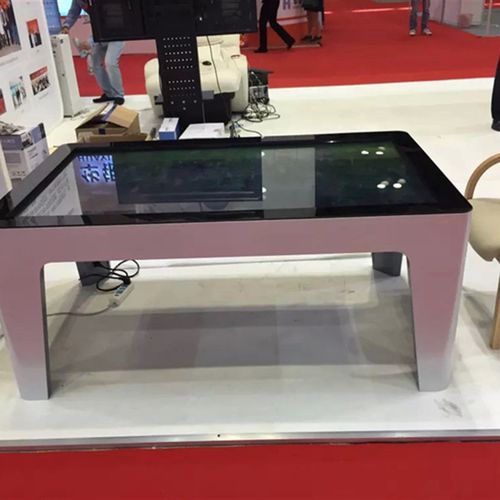定制43寸智能触摸茶几互动桌面电容屏触摸屏茶几互动游戏茶几桌