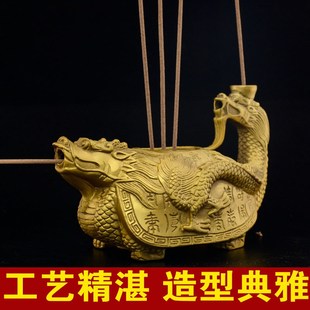 青龙回首香炉摆件铜龙龟壶香炉龙头壶香炉龙回首龙X回头香炉摆件