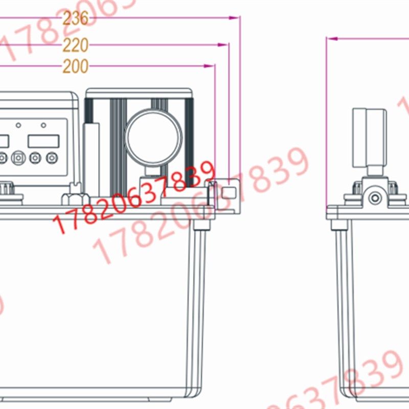 冲床电动润滑泵220V带卸压机床加油润滑油脂泵 LF3/G50-L 3升油脂