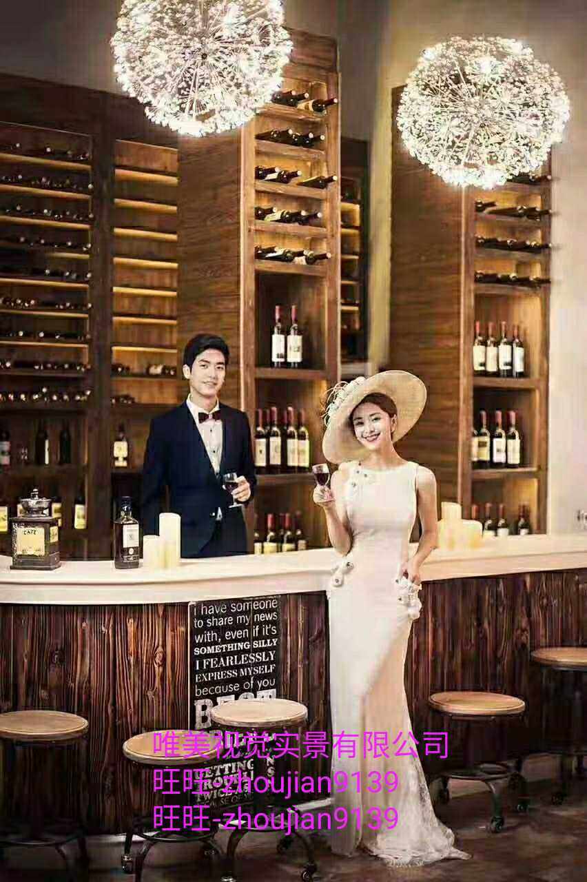 儿童实景设计摄影棚婚纱工作室拍照写真影楼装修店面2020婚纱实景