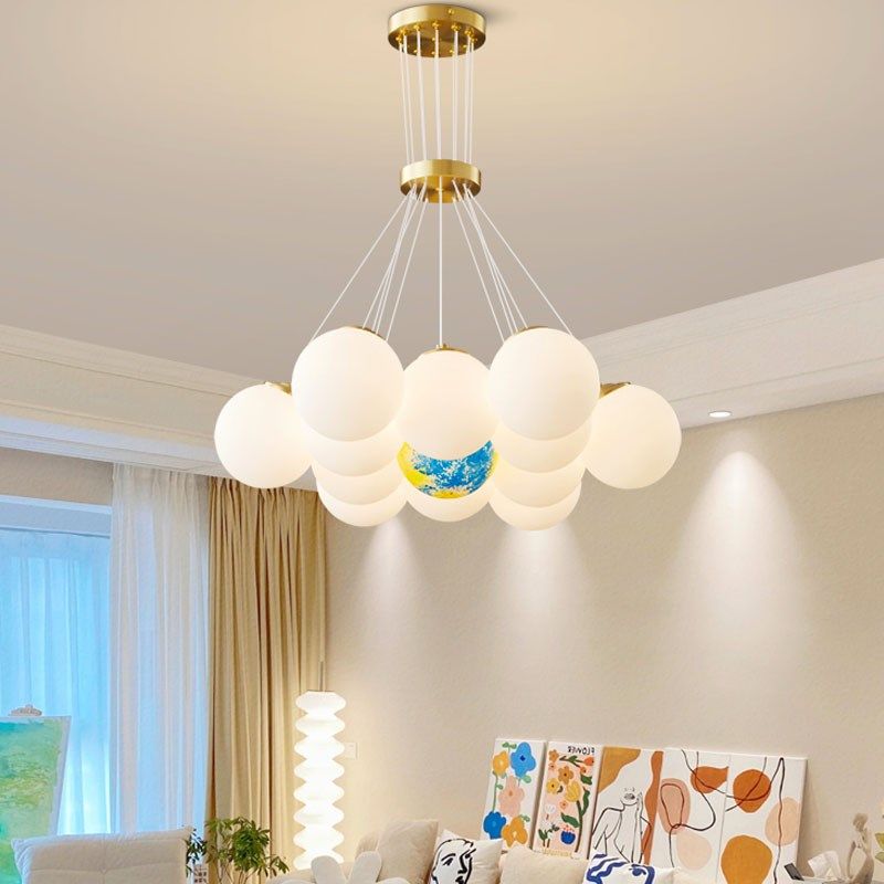 全铜卧室灯球泡吊灯新款主卧灯网红创意时尚餐厅led护眼书房灯具,家装灯饰光源,卧室/书房吊灯,淘宝优惠券,粉丝福利购,淘宝优惠卷