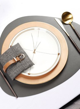 北欧样板间餐具j套装摆件软装搭配餐桌摆台厨房橙色系餐盘餐垫饰