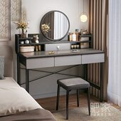 意式 极简轻奢梳妆台60 80cm1米长高级感小型超窄桌子化妆台MS3407