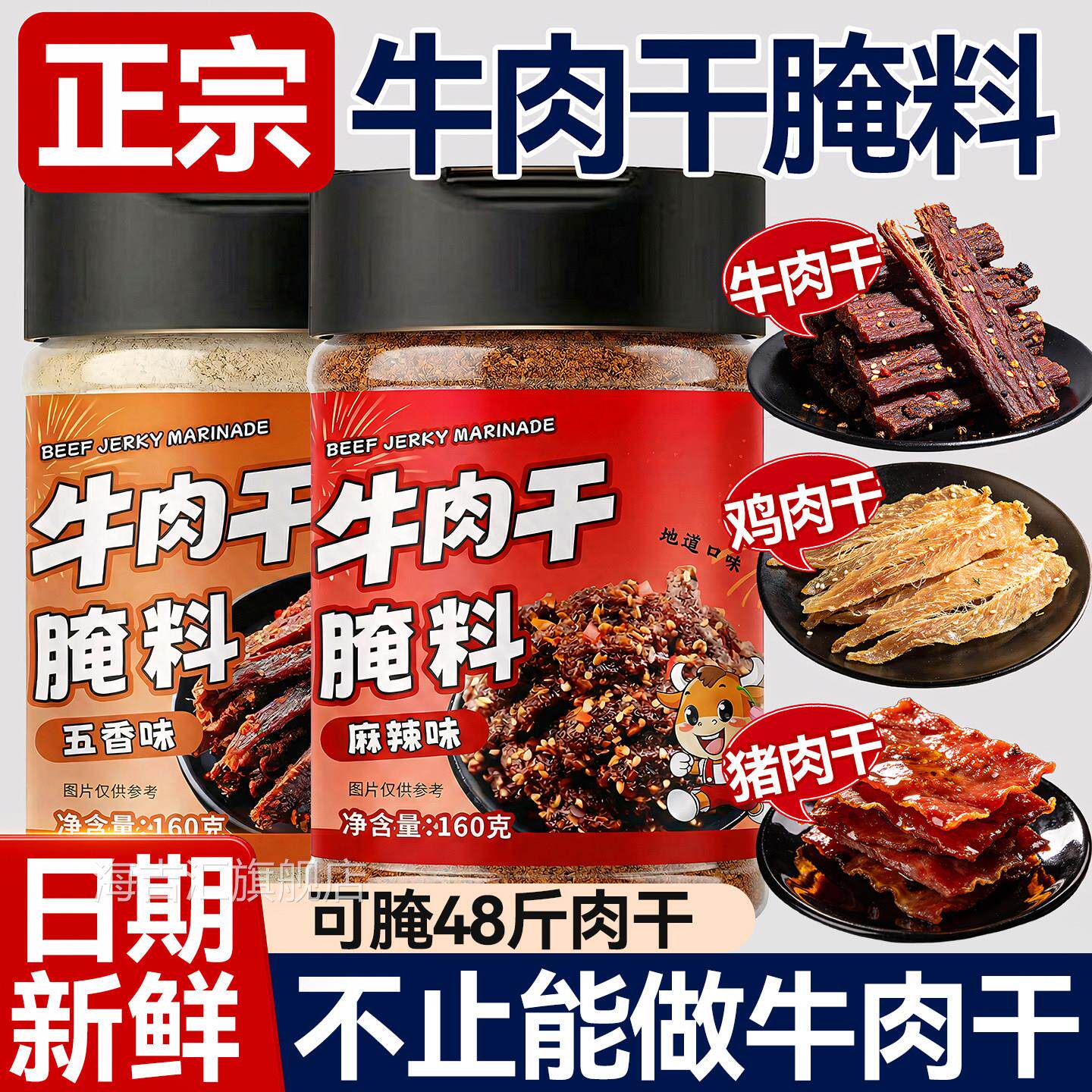 风干牛肉干腌料自制专用猪肉鸡肉干零食腌制五香麻辣调味料家用