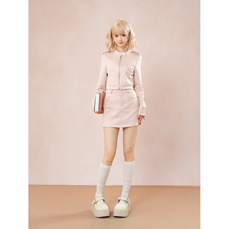 欧尼呀~chao显白珍珠粉纯欲气质套装韩系早秋显瘦小个子两件套,女装/女士精品,时尚套装,淘宝优惠券,粉丝福利购,淘宝优惠卷