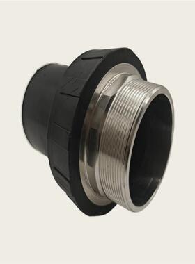 DPHE热水管对接熔pe外丝直接管件自来水配件63-90 PE水管内丝接头
