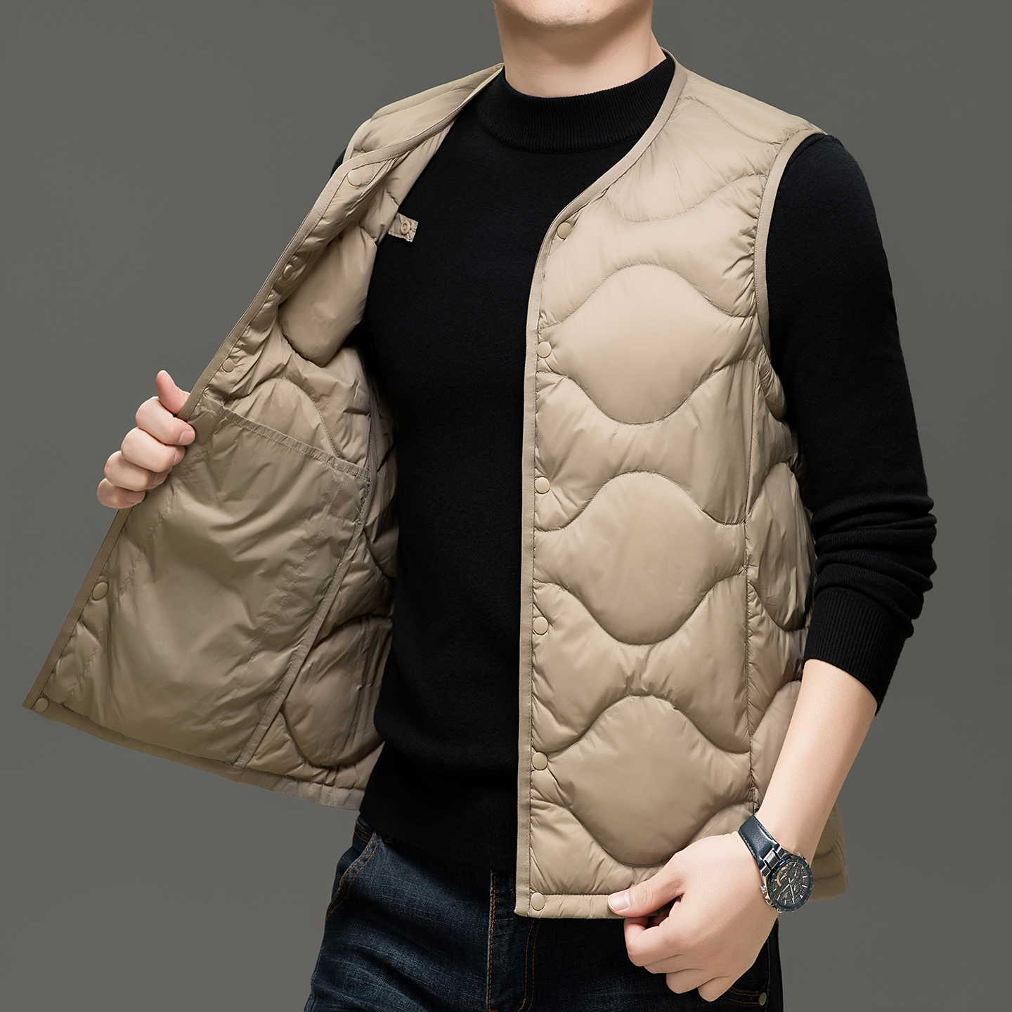 轻薄羽绒马甲男内搭秋冬季