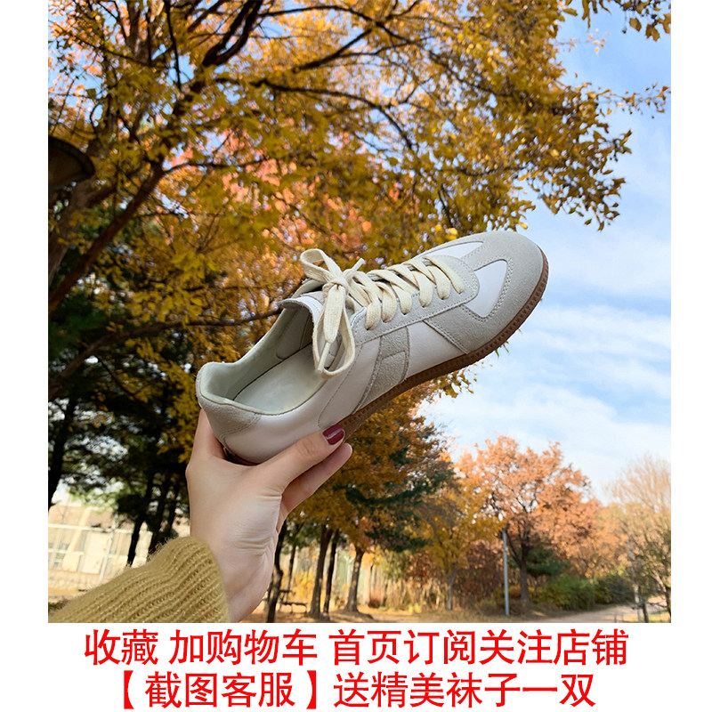 真皮德训小白鞋女鞋子202