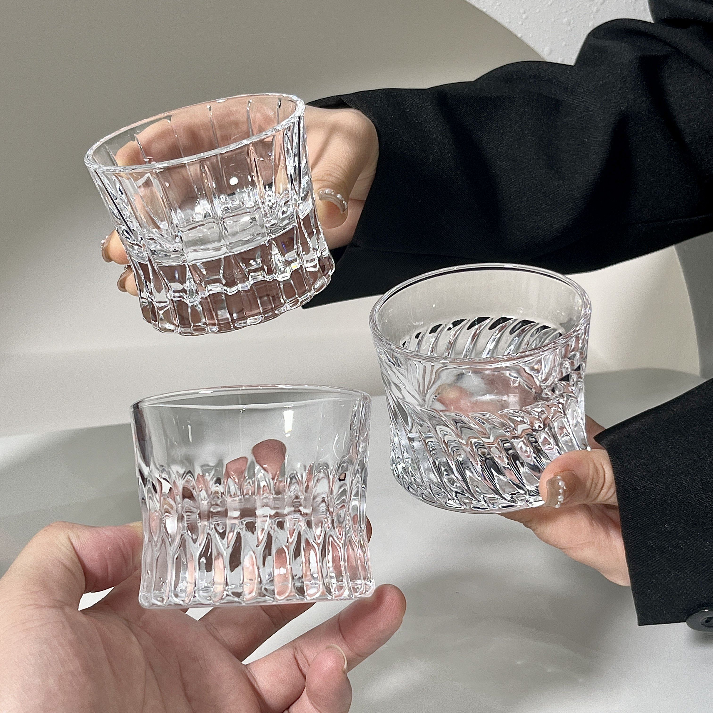 小众复古高级手工刻花玻璃酒杯威士忌酒杯轻奢冰球酒杯浓缩咖啡杯,餐饮具,玻璃杯,淘宝优惠券,粉丝福利购,淘宝优惠卷