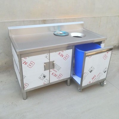 不锈钢收残台收残车食堂垃圾手推车厨J房台泔水台餐盘收集残羹