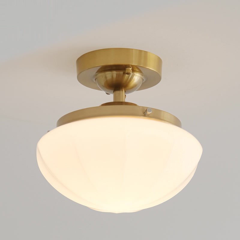 新款法式中古奶油吸顶灯北欧简约复古风卧室O过道阳台衣帽间餐厅