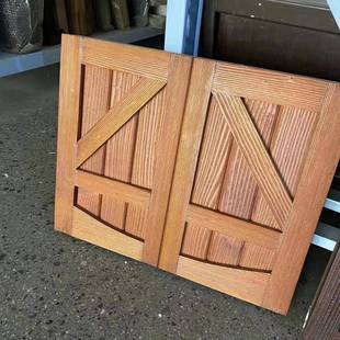 厂家直销复古新中式 铝278木车库门大庭院别墅停车场防防潮铝腐木