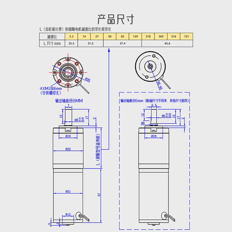 Z2GPZSO-1Y减直流速电机12v低速大扭矩行星齿轮微型电动机小型马