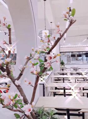 真玉兰花树仿真植物树大型仿地花艺橱窗装饰假花落室WNX内客假厅