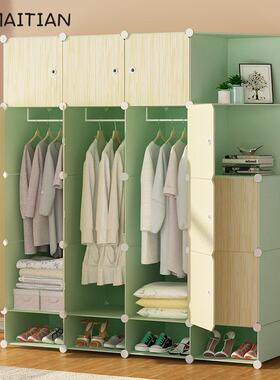 简易衣柜现代简约YG73547组装舍储用物收纳柜子型出租房卧室家宿