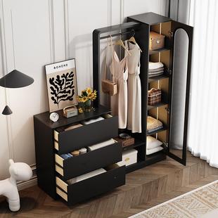 纳法复古柜卧4635室小户型储物斗收柜床尾挂衣架式 一体客厅轻奢置