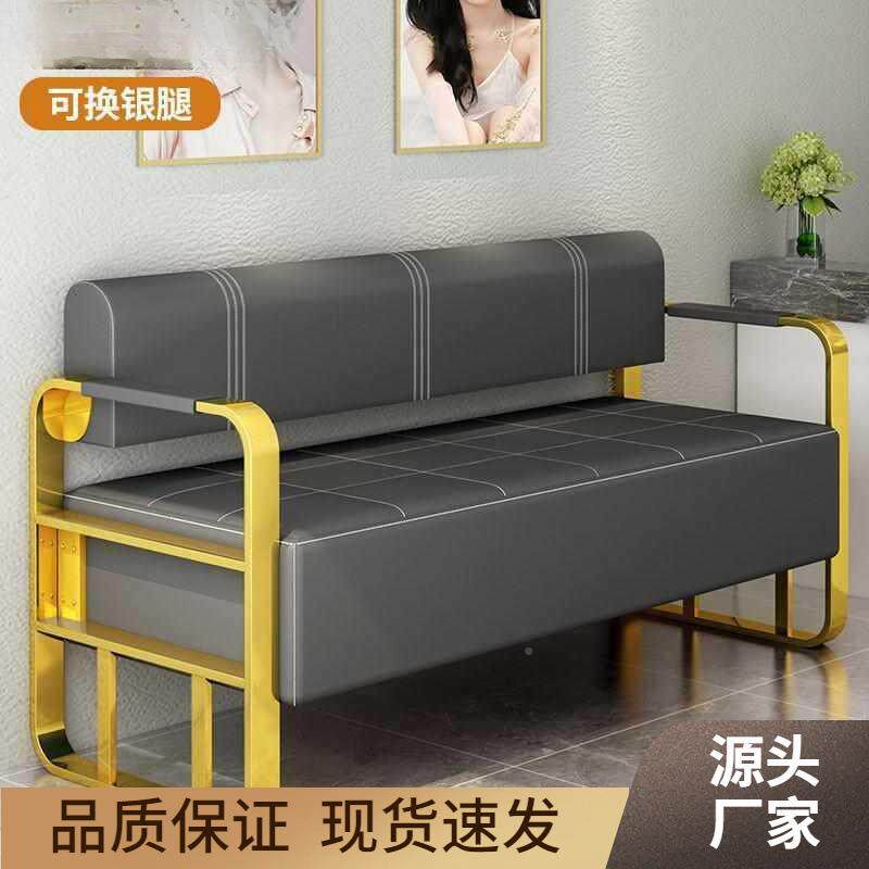 网理发奢不店沙EJT发等候椅店铺用美甲美发工作室休息红区轻锈钢