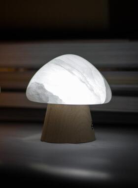 创意蘑菇装爱21913矿石小夜灯卧室床头可氛围饰小台灯夜蘑菇灯led