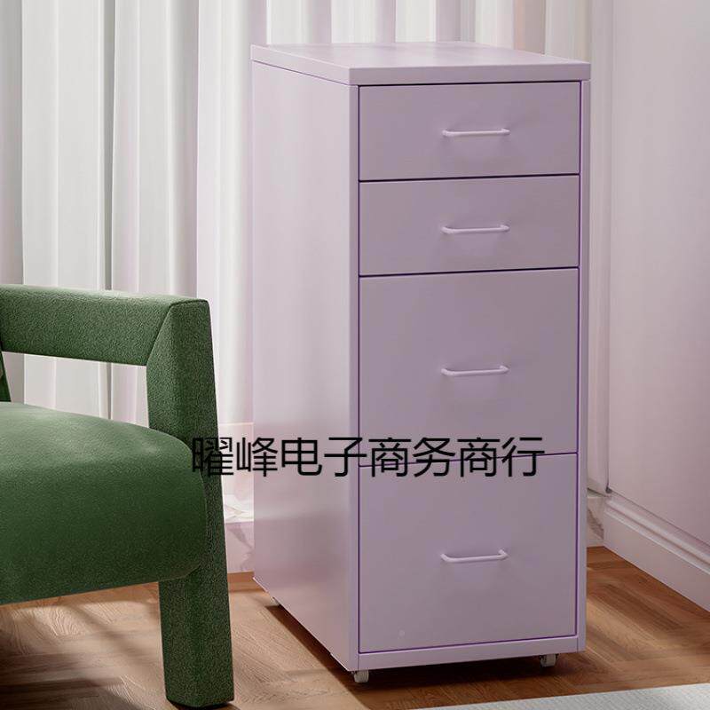 深钢制书桌下收无品牌/纳柜抽屉式床头加可移铁动夹缝窄柜储物柜