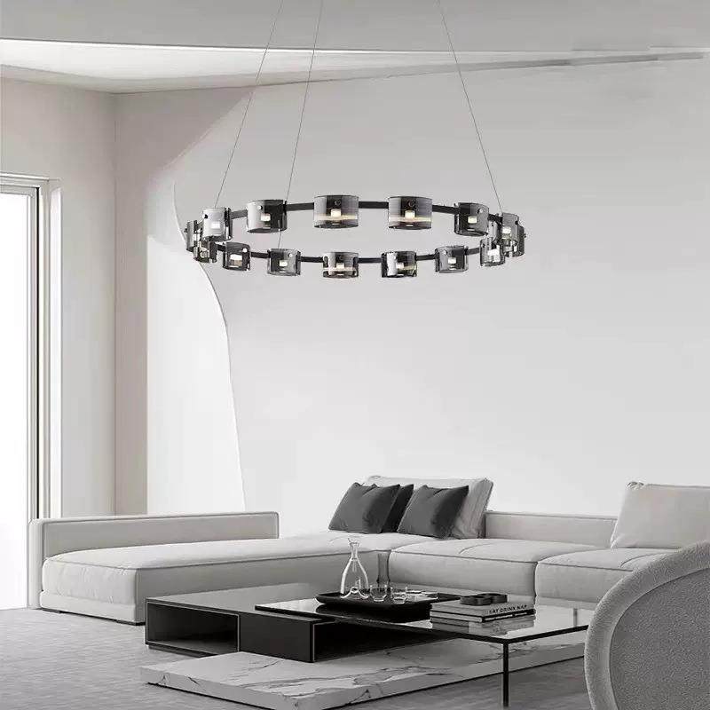 意式极简一字型长条玻璃餐厅吊灯现代简约设计吧台北欧创意客厅灯