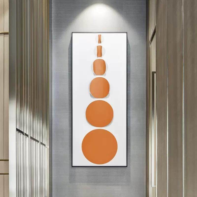 现代简约立体亚克力热弯实物画样板房沙发墙装饰画挂画红色元素